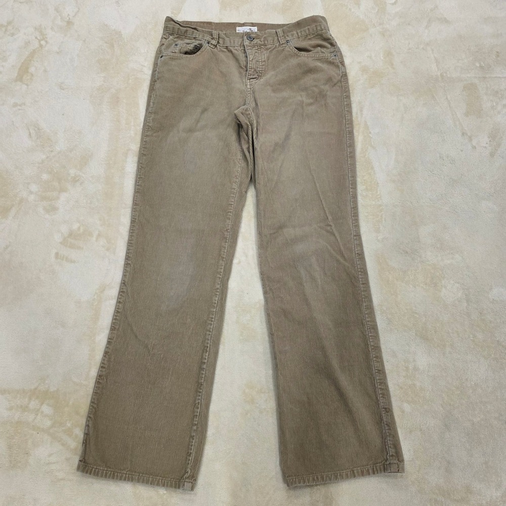 VTG American Eagle Corduroy Pants Beige Tan Straight Leg Size 8 Cotton Y2K